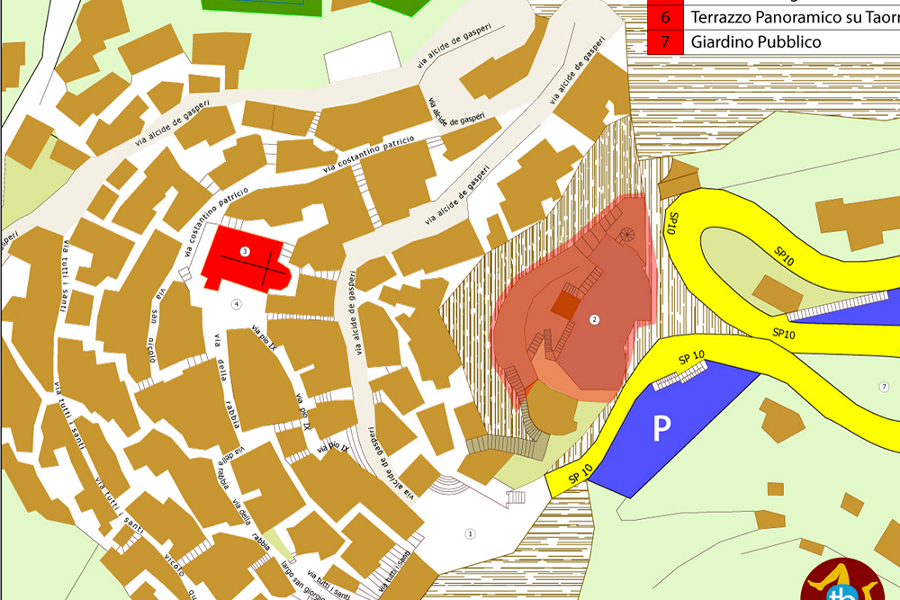 mappa cartacea di castelmola